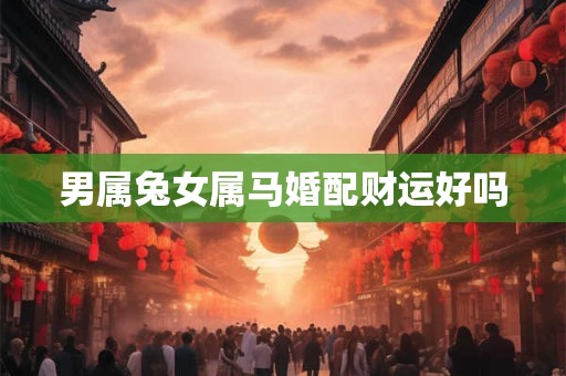 男属兔女属马婚配财运好吗 男属兔女属马婚配财运好吗