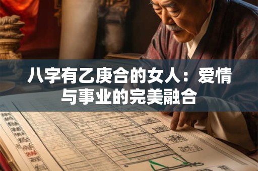 八字有乙庚合的女人：爱情与事业的完美融合