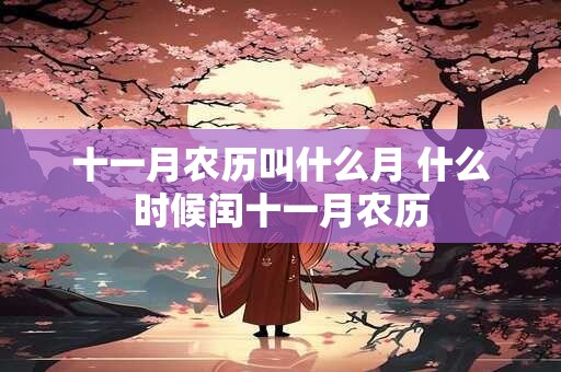 十一月农历叫什么月 什么时候闰十一月农历