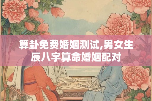 算卦免费婚姻测试,男女生辰八字算命婚姻配对