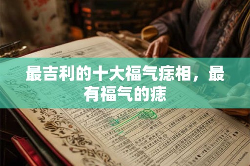最吉利的十大福气痣相，最有福气的痣