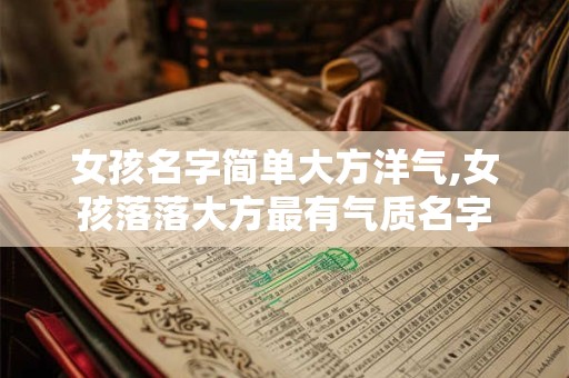 女孩名字简单大方洋气,女孩落落大方最有气质名字