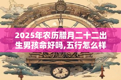 2025年农历腊月二十二出生男孩命好吗,五行怎么样？