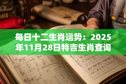 每日十二生肖运势：2025年11月28日特吉生肖查询