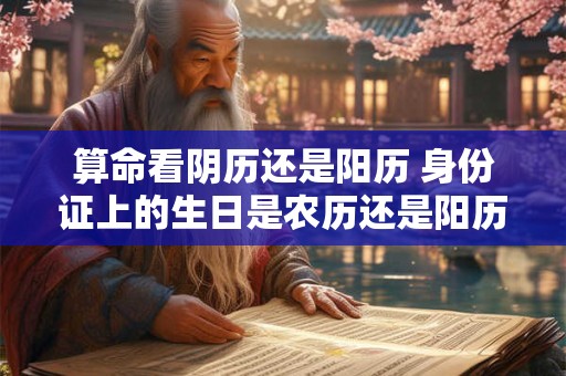 算命看阴历还是阳历 身份证上的生日是农历还是阳历