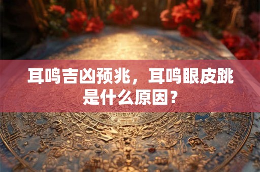 耳鸣吉凶预兆，耳鸣眼皮跳是什么原因？