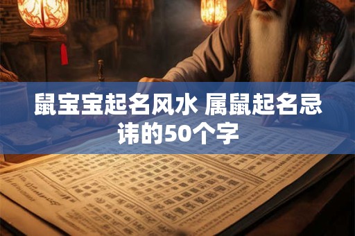 鼠宝宝起名风水 属鼠起名忌讳的50个字 鼠宝宝起名风水 属鼠起名忌讳的50个字