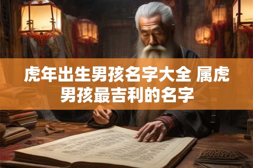 虎年出生男孩名字大全 属虎男孩最吉利的名字