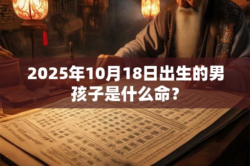 2025年10月18日出生的男孩子是什么命？