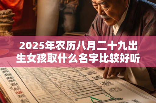 2025年农历八月二十九出生女孩取什么名字比较好听