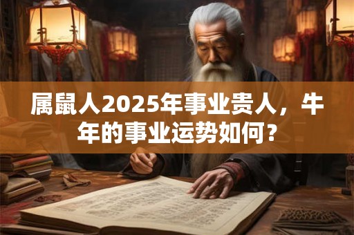 属鼠人2025年事业贵人，牛年的事业运势如何？