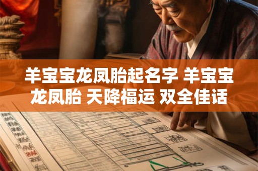 羊宝宝龙凤胎起名字 羊宝宝龙凤胎 天降福运 双全佳话！