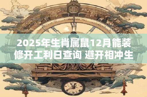 2025年生肖属鼠12月能装修开工利日查询 避开相冲生肖
