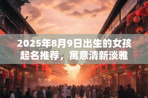 2025年8月9日出生的女孩起名推荐，寓意清新淡雅