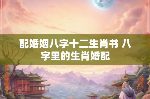配婚姻八字十二生肖书 八字里的生肖婚配