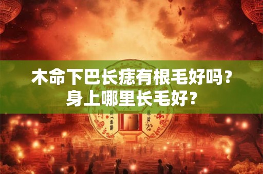 木命下巴长痣有根毛好吗？身上哪里长毛好？