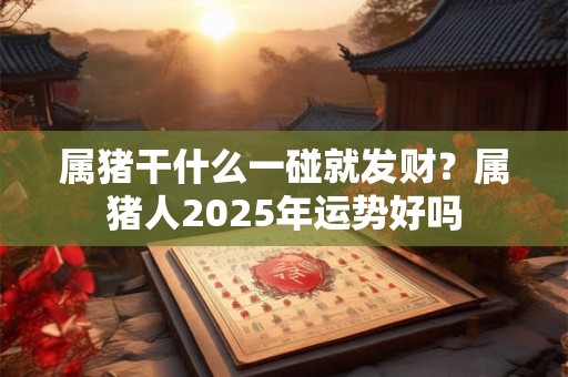 属猪干什么一碰就发财？属猪人2025年运势好吗