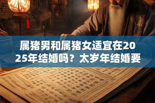 属猪男和属猪女适宜在2025年结婚吗？太岁年结婚要注意什么？