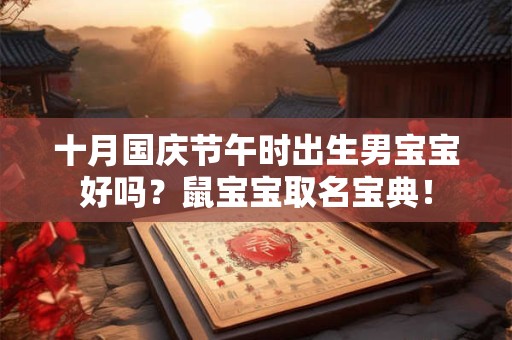 十月国庆节午时出生男宝宝好吗？鼠宝宝取名宝典！