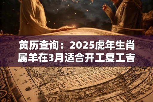 黄历查询：2025虎年生肖属羊在3月适合开工复工吉利日子