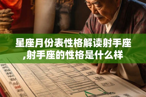 星座月份表性格解读射手座,射手座的性格是什么样