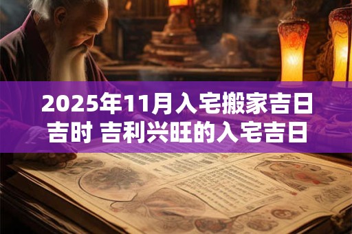 2025年11月入宅搬家吉日吉时 吉利兴旺的入宅吉日