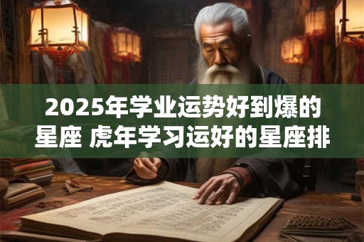 2025年学业运势好到爆的星座 虎年学习运好的星座排名