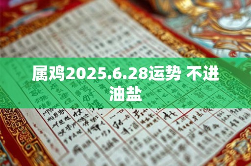 属鸡2025.6.28运势 不进油盐
