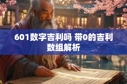 601数字吉利吗 带0的吉利数组解析