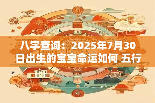 八字查询:2026年7月30日出生的宝宝命运如何 五行缺什么 八字查询:2026年7月30日出生的宝宝命运如何 五行缺什么
