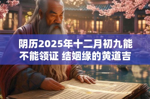 阴历2025年十二月初九能不能领证 结姻缘的黄道吉日