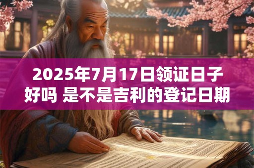 2025年7月17日领证日子好吗 是不是吉利的登记日期