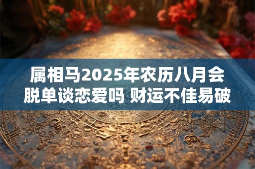 属相马2025年农历八月会脱单谈恋爱吗 财运不佳易破财