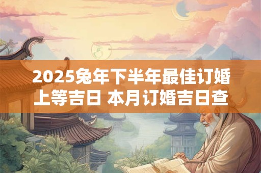 2025兔年下半年最佳订婚上等吉日 本月订婚吉日查询