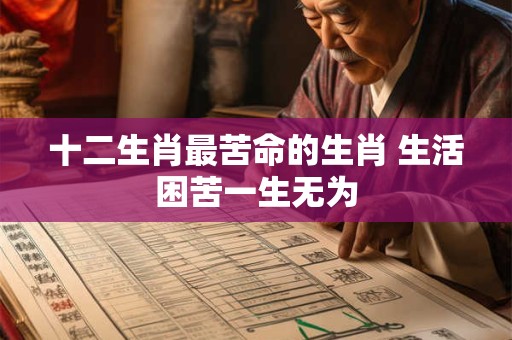 十二生肖最苦命的生肖 生活困苦一生无为