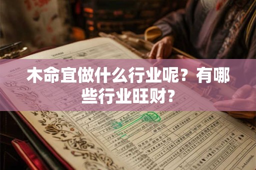 木命宜做什么行业呢？有哪些行业旺财？