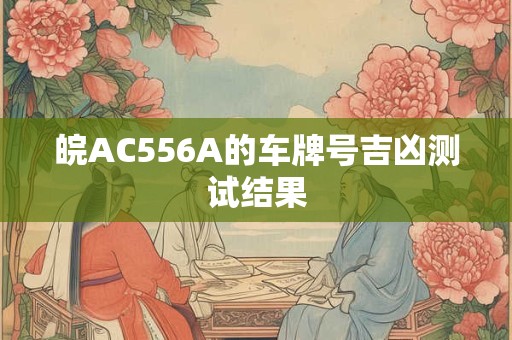 皖AC556A的车牌号吉凶测试结果