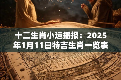 十二生肖小运播报：2025年1月11日特吉生肖一览表