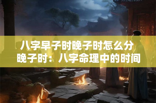 八字早子时晚子时怎么分 晚子时：八字命理中的时间奥秘