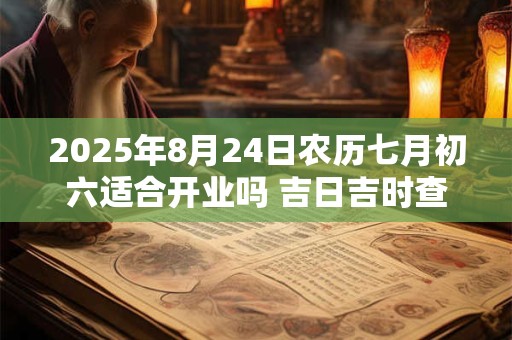 2025年8月24日农历七月初六适合开业吗 吉日吉时查询