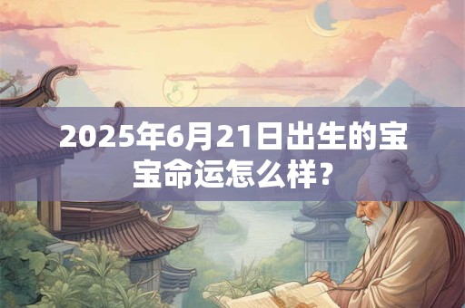 2025年6月21日出生的宝宝命运怎么样？
