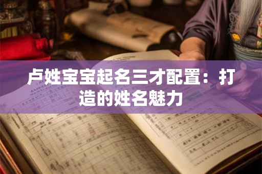 卢姓宝宝起名三才配置：打造的姓名魅力