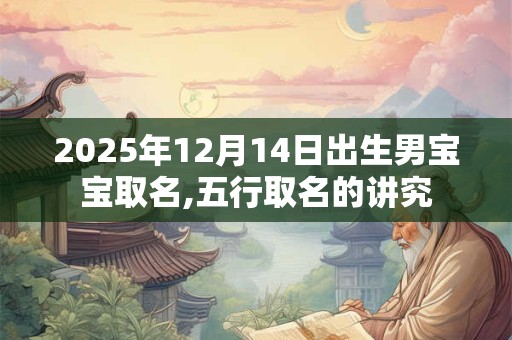 2025年12月14日出生男宝宝取名,五行取名的讲究