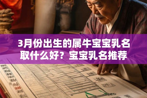 3月份出生的属牛宝宝乳名取什么好？宝宝乳名推荐