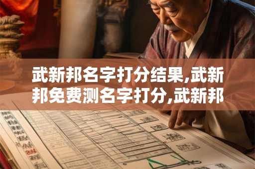 武新邦名字打分结果,武新邦免费测名字打分,武新邦周易免费测名字打分
