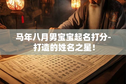马年八月男宝宝起名打分- 打造的姓名之星！