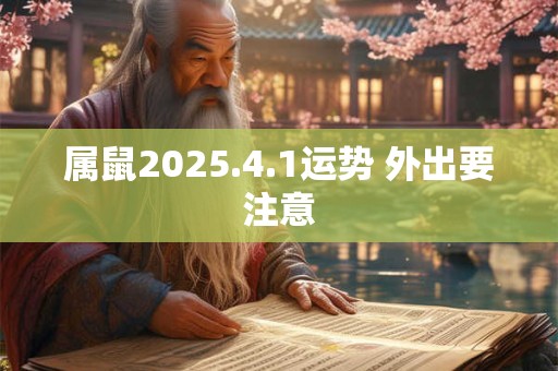 属鼠2025.4.1运势 外出要注意 属鼠2025.4.1运势 外出要注意