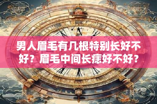 男人眉毛有几根特别长好不好？眉毛中间长痣好不好？