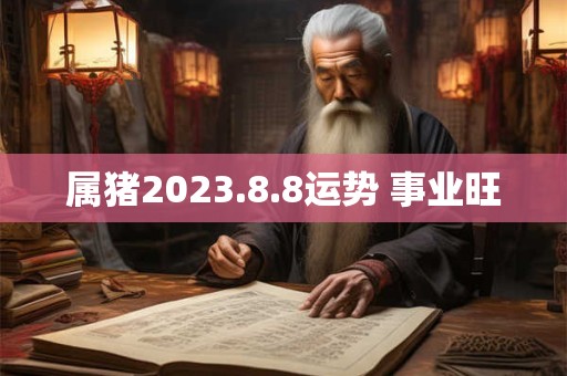 属猪2023.8.8运势 事业旺