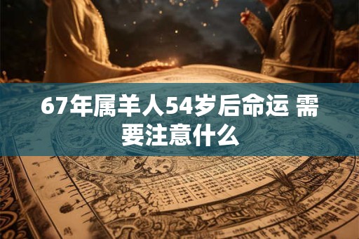 67年属羊人54岁后命运 需要注意什么
